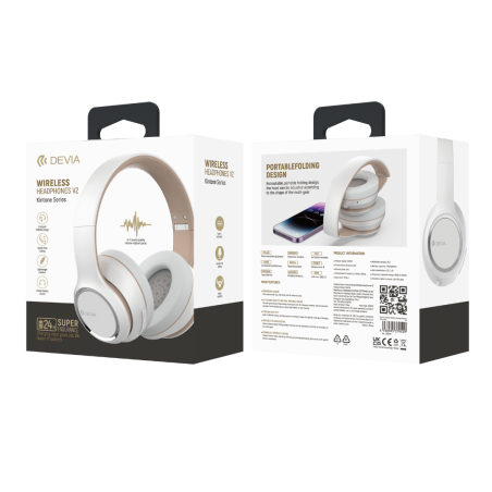 Casque Sans Fil Devia Kinton Series V2 - Blan | Smarty Paris